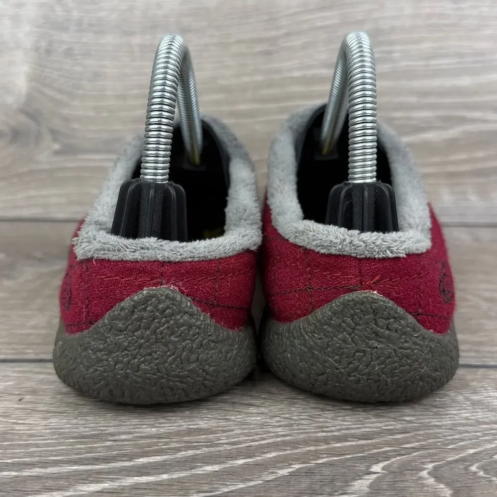 Keen Howser Wrap Slide Women’s Sz 8 Burgundy Red Gray Slip-On Comfort Loafers